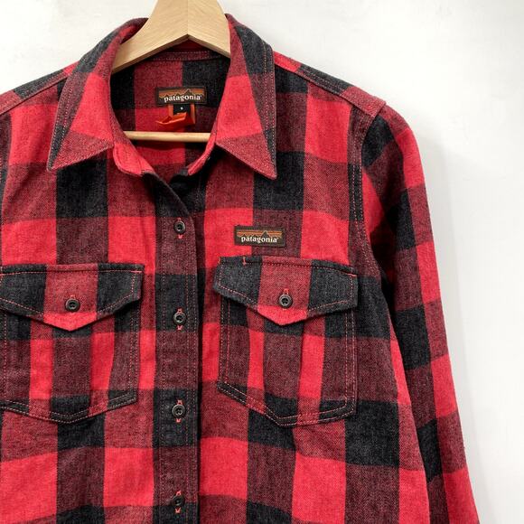 Patagonia Red Plaid Flannel Button Down - Picture 2 of 6